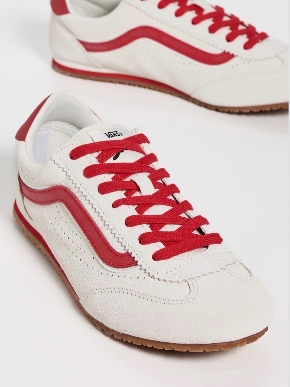 NWT Vans Super Low Pro unisex Suede Sneakers with Red stripe